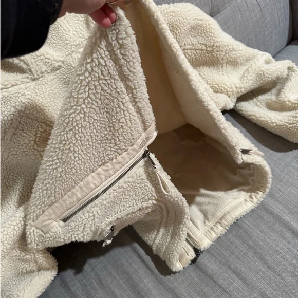 FREE PEOPLE hooded Sherpa jacket